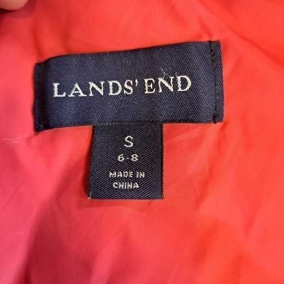 Lands’ End Women’s Red Quilted Puffer Vest SMALL - Picture 2 of 2